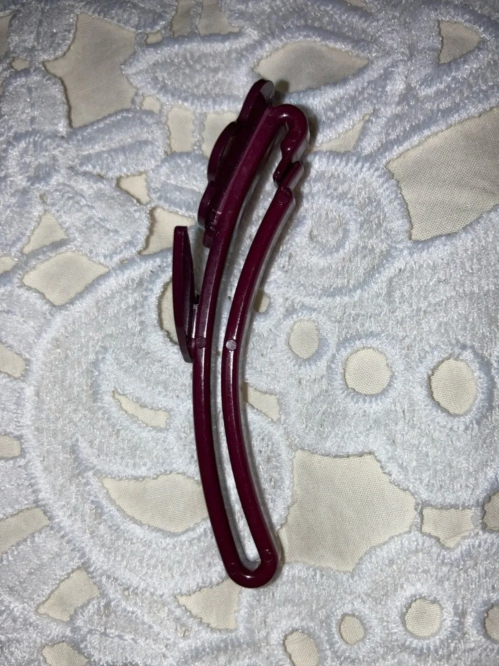 Vintage Buch + Deichmann Flower Crystal Hair Barrett (in Boysenberry)
